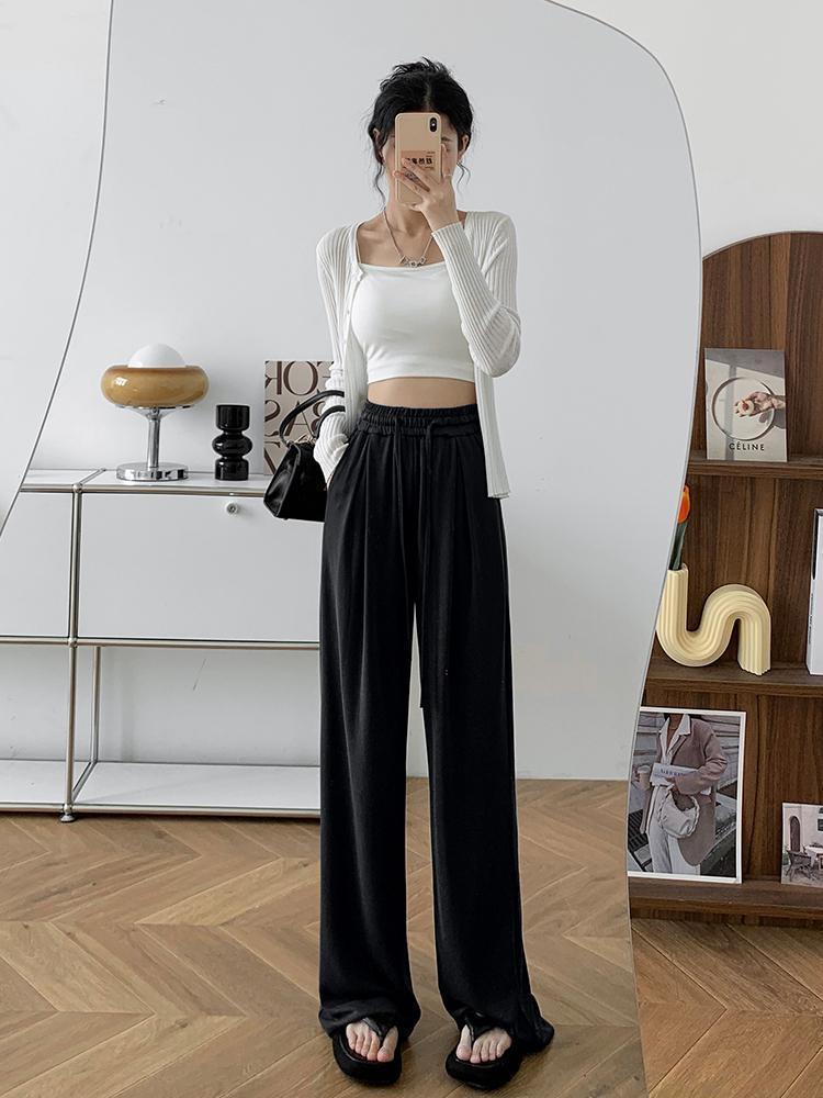 

Серые брюки палаццо из ледяного шелка с высокой посадкой для миниатюрных женщин - Коллекция Лето 2023 XL (126-140 lbs)