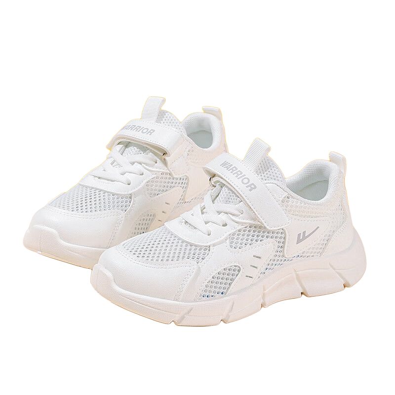 Warrior Rhythm Series Fashion Comfortable Simple Durable Breathable Low-Top Casual Shoes Kids Sneaker White WZ(CL)-1518