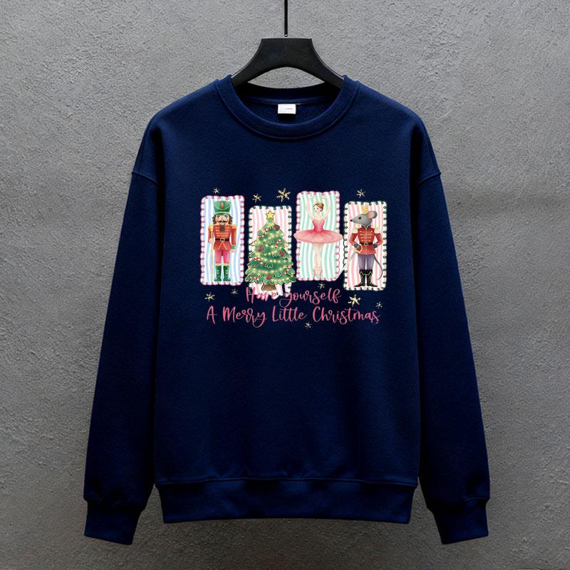 

Retro Christmas Nutcracker Merry and Bright Png Coquette Lovely Preppy Nuts About Autumn and Winter Long Sleeve Thermal Hoodie XL