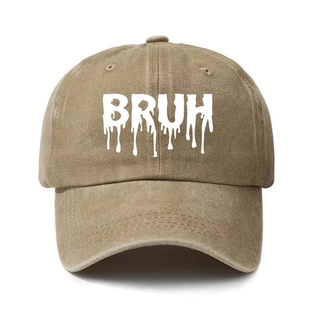 BRUH Baseball Cap Fashionable American Street Style Casual Fashion Sun Hat