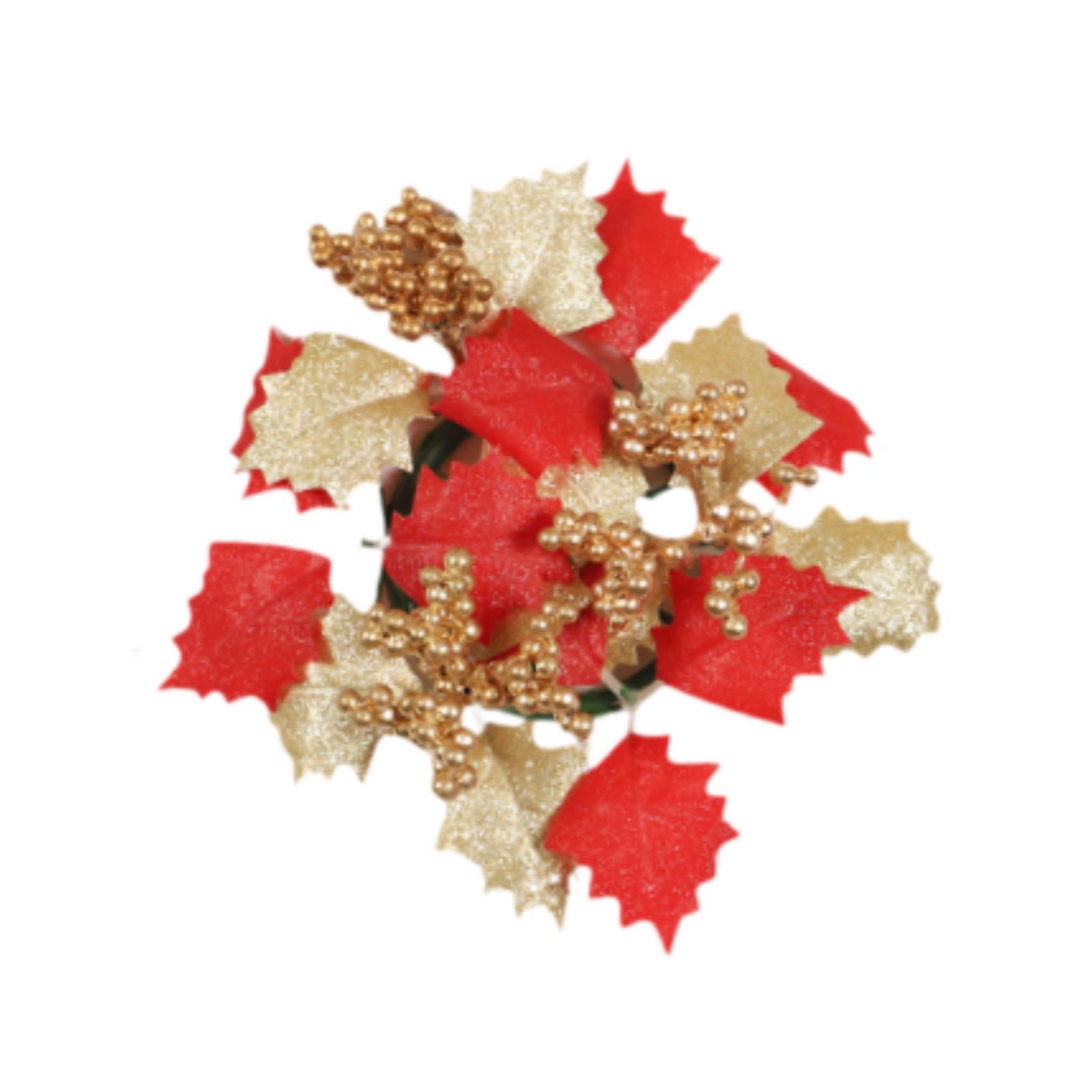 

Fall Maple Leaves Candle Ring Wreath Artificial Centerpiece Garland for Christmas Front Door Holiday Decorations червоний