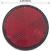 4Pcs Red Plastic Reflective Warning Round Reflector for Motorcycle Bike