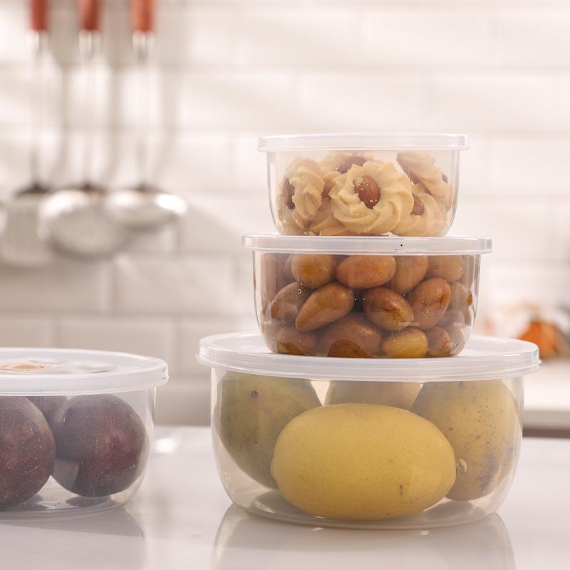 Square & Round Plastic Lunch Containers Set - Sealed, Compartmentalized, Freshness-Preserving Storage Boxes.