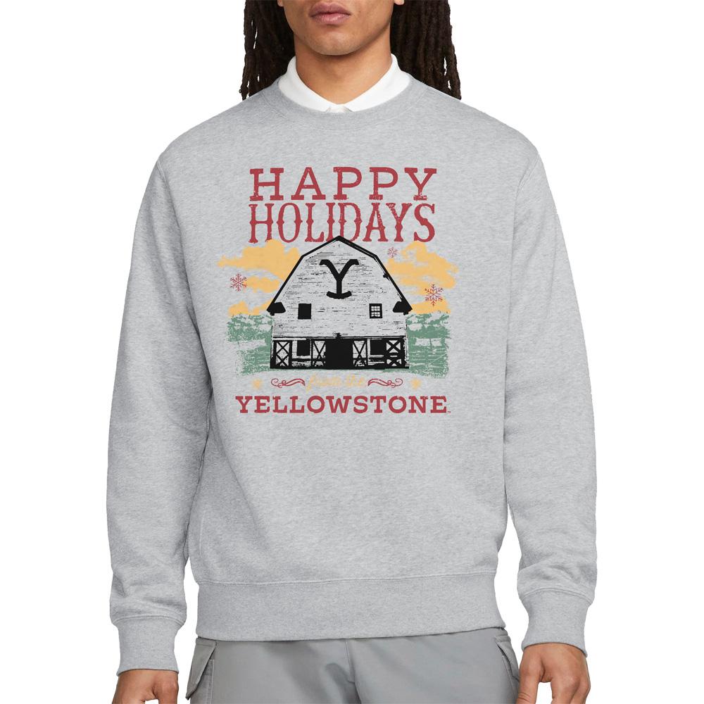 Yellowstone Unisex Adult Happy Holidays Christmas Sweatshirt