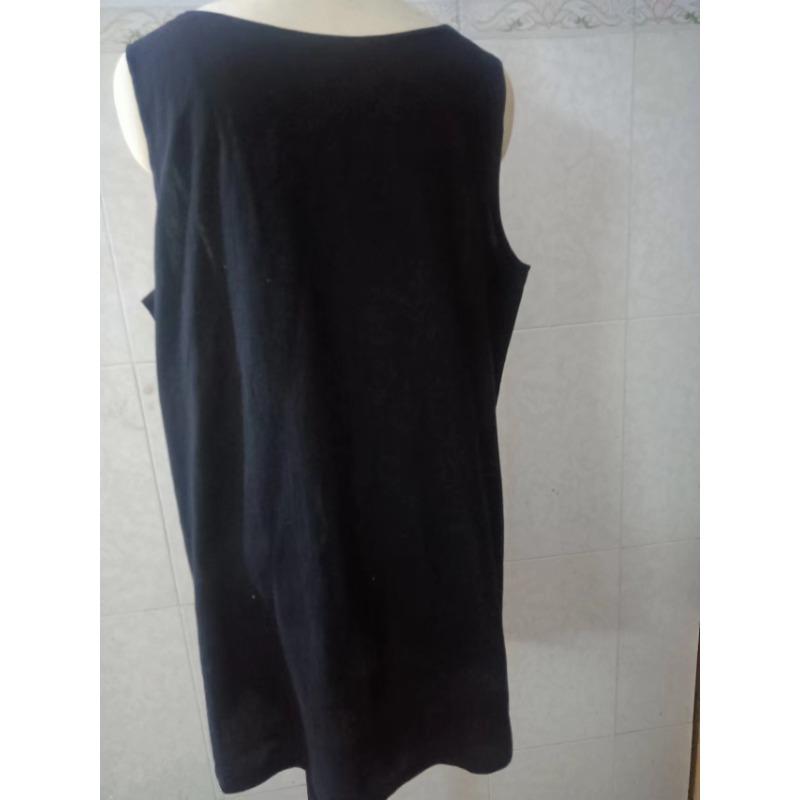 Summer Cotton Linen Blouse Round Neck Loose Fitting Spliced Pullover Solid Color Vest Shirts Women’s