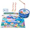 Montessori Wooden Fishing Toys Colorful Parent-Child Interactive Toy  Home Learning