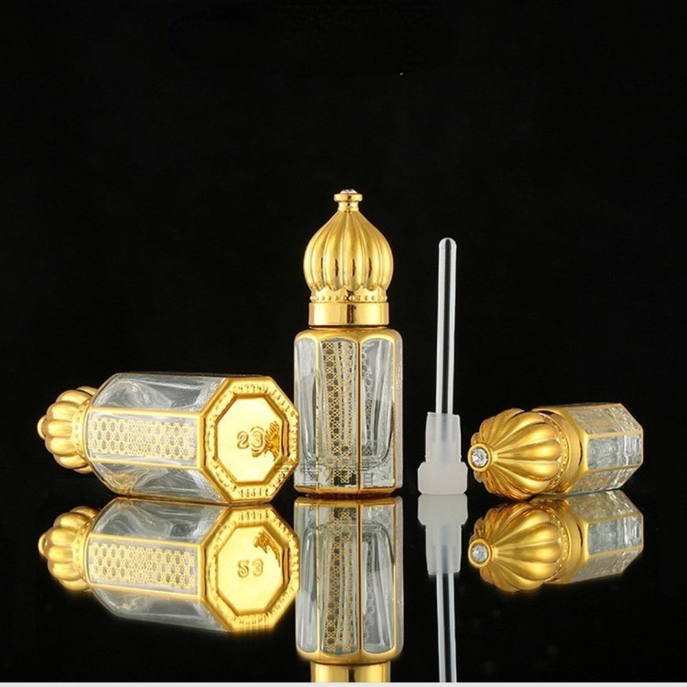 Empty Perfume Bottle Electroplating Essential Oil Bottle Sample Vial Mini Dropper Bottles  Travel