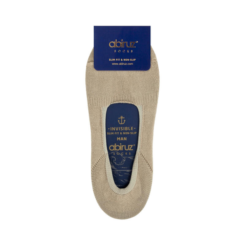 Men's Non-Slip Fake Socks Beige MK-2