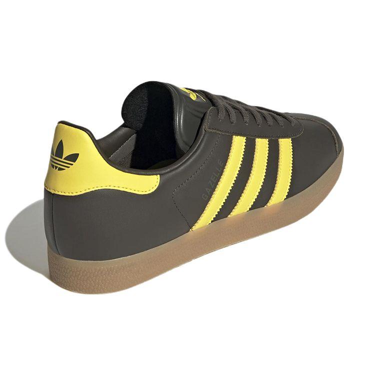 adidas Gazelle Shadow Olive Impact Yellow Men Sneakers Brown HQ9873