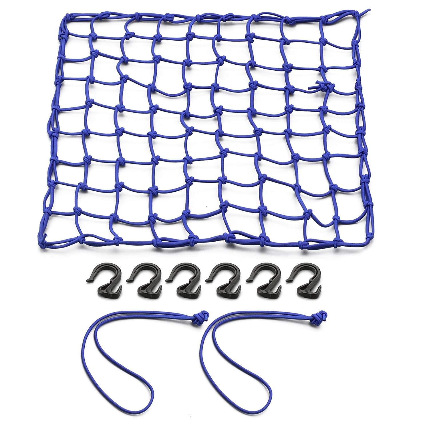 

Daytona Motorcycle Touring Large x Includes 6 Storage Net 73391 Net, (400 400mm), Hooks, Pouch, & Hooks, Blue, синий