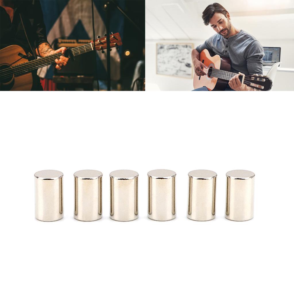 6 Pcs Guitar Humbuckers Pickup Poles Magnet Slug Rod Iron Guitar Pickup Poles for DIY Electric Guitar or Bass Pickups