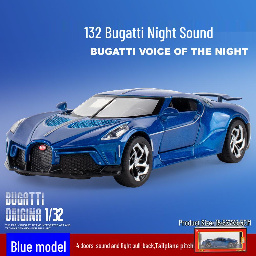 1:24 Bugatti Black Night Alloy Model - Children s Sports Car Toy Ornament