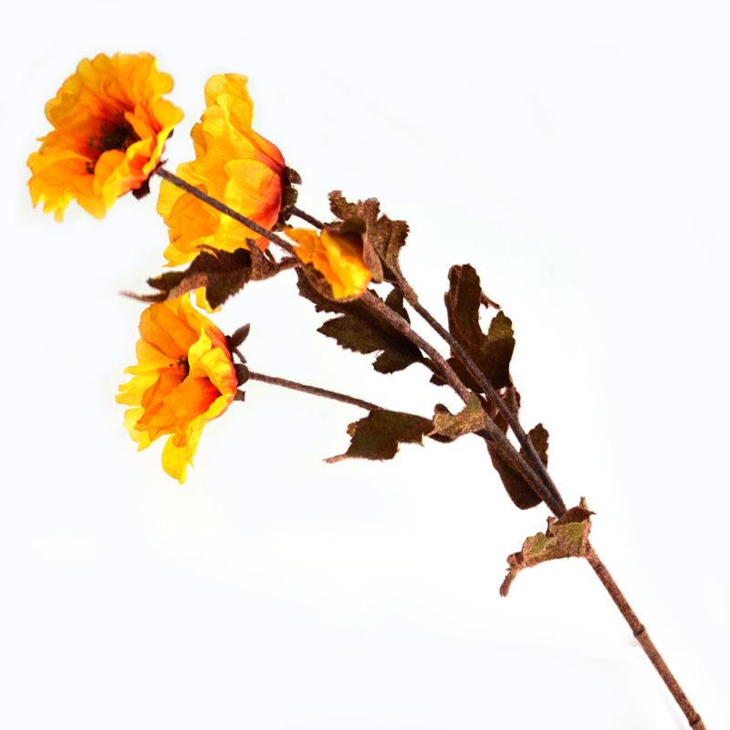 

Имитация цветов Большой мак Мак Мак Мак Мак Мак Мак Свадебное украшение Искусственный цветок Настенный домашний имитационный горшок Украшение Букет 100cn красный/оранжевый