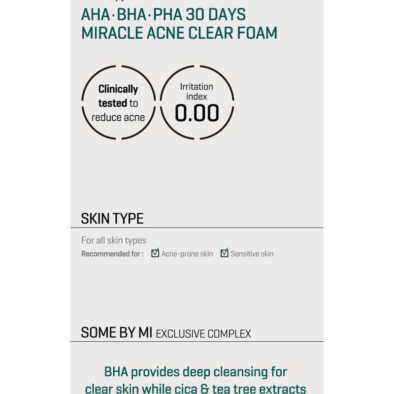 SOME BY MI - AHA,BHA,PHA 30 Days Miracle Acne Clear Foam