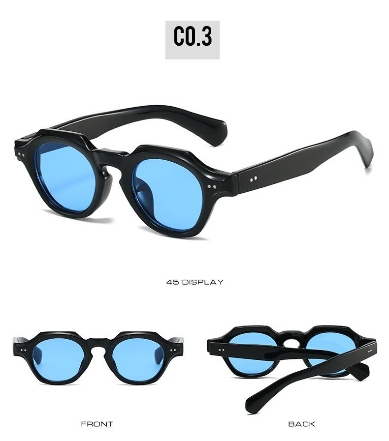 New Fashion Oval Sunglasses Vintage Polygonal Frame UV400 Protection Retro Designer Driving Shades