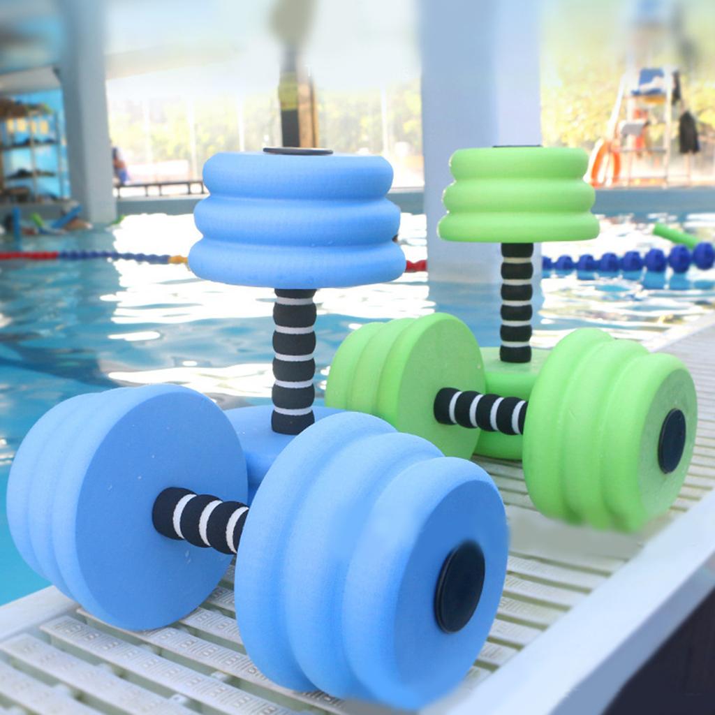 1Pair Aquatic Exercise Dumbells Water Aerobic Exercise Foam Dumbbells for Water Aerobics Fitness and Pool Exercises