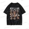 Sylus Love and Deepspace Cotton T-Shirt Vintage Streetwear Women Men Clothing Harajuku Y2k Short Sleeve Tee Loose Soft Tee Shirt
