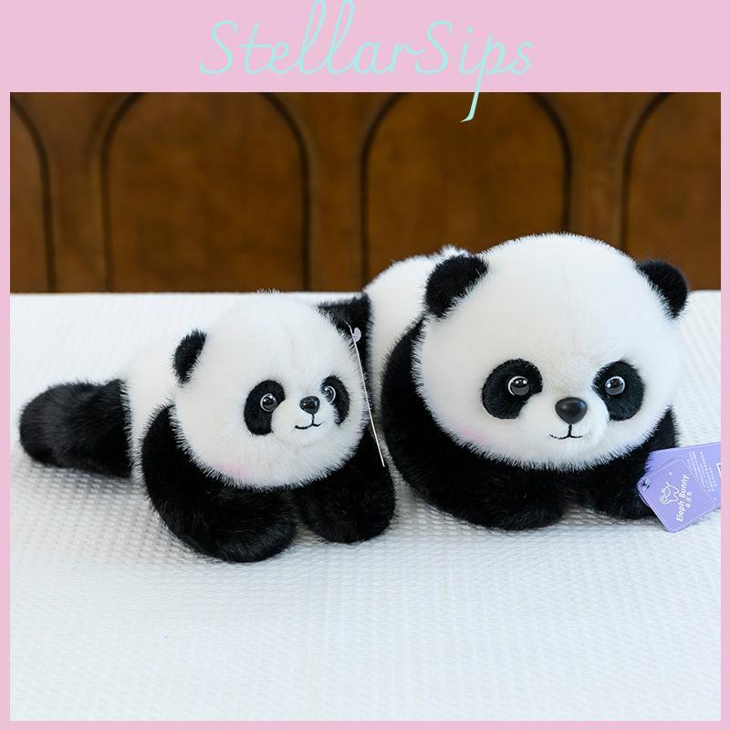 White Greyhound Panda Dog Animal Pillow Toy Doll Plush Pose Decoration Sitting