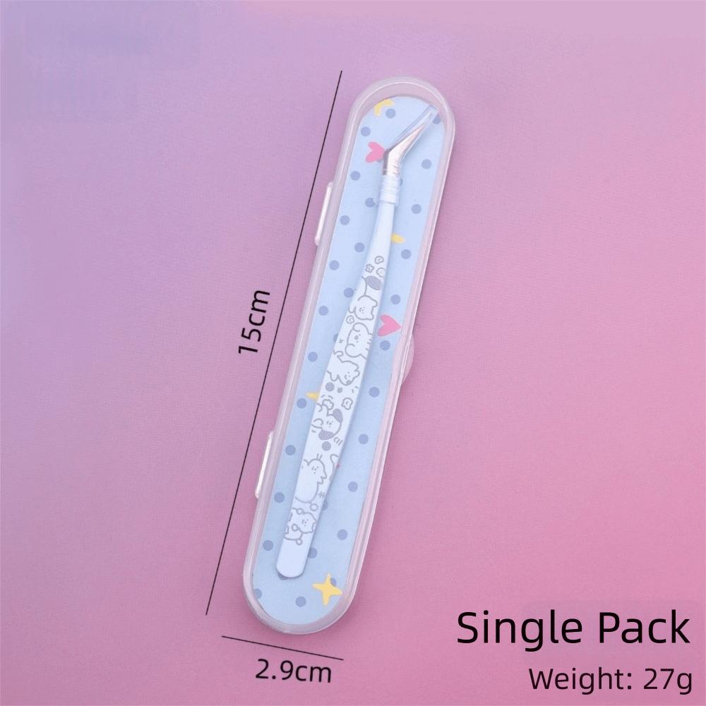 Cartoon False Eyelash Tweezers Stainless Steel Rust Proof Fake Eyelash Grafting Tools Without Deformation Thickened
