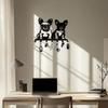Metal Dog Wall Art 7 Hooks Bathroom Kitchen Organizer Rustproof Home Decor