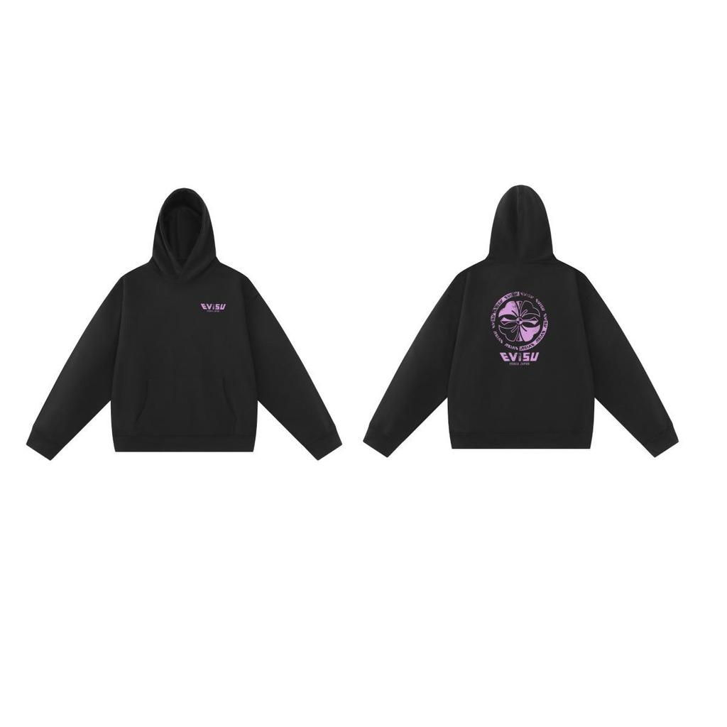 EVISU Fukujin 2025 Spring/Autumn Letter Print Hoodie