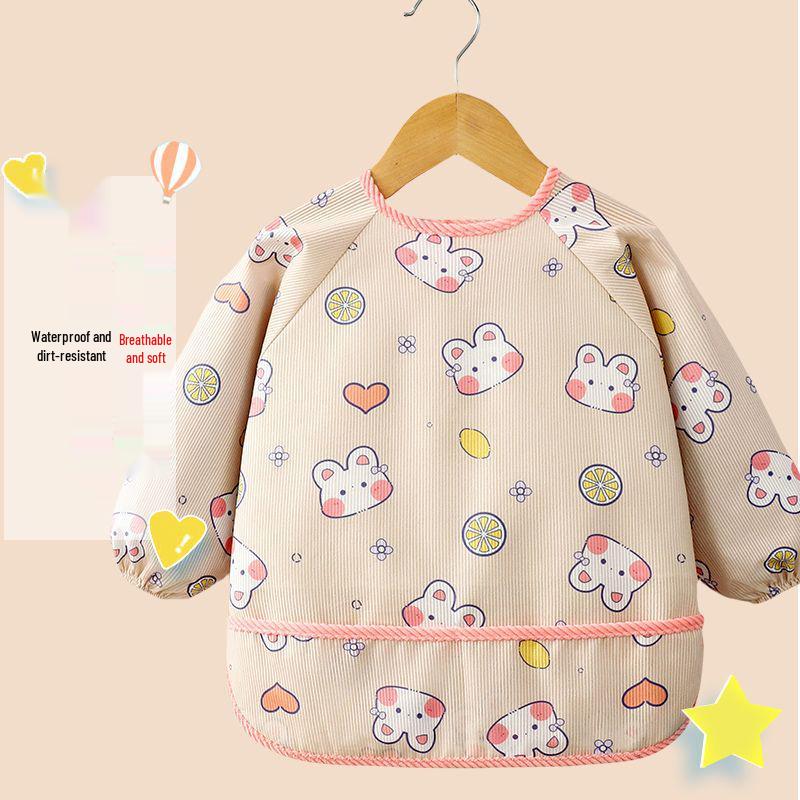 Baby-Lätzchen: Herbst/Winter Langarm Schürze für Jungen & Mädchen - Fleckenabweisender Kindergarten Overall