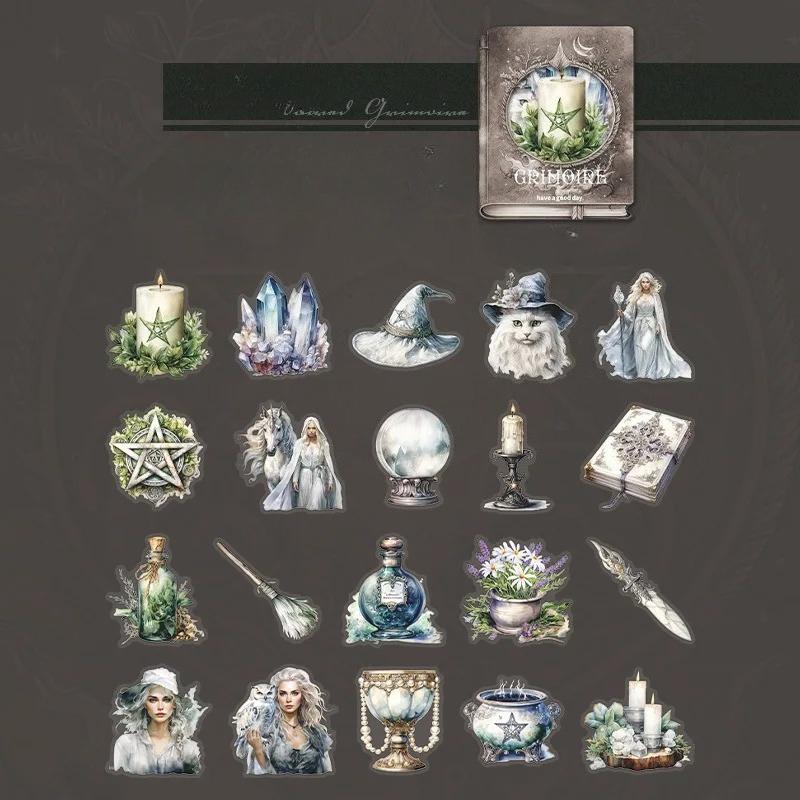 

40pac/pack Magic Witch Themed Stickers Creative Collage Decoration Scrapbook Photo Frame Gift Material Sticker