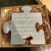 Wooden Puzzle Decoration Desktop Puzzle Shaped Ornament Keepsake Farewell Appreciation Gift for Colleagues Friends