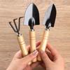 Multi-functional Mini Garden Planting Tool Set Wood Handle Soil Digging Shovels Gardening Hand Tools Sturdy Scale Shovel