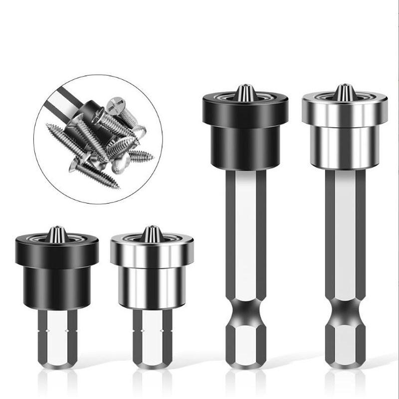 

High Magnetic Cross Positioning Head for Gypsum Board Pneumatic Head Screw Positioner Electric Sleeve Head Drill Bit 1PC-25mm серебряный