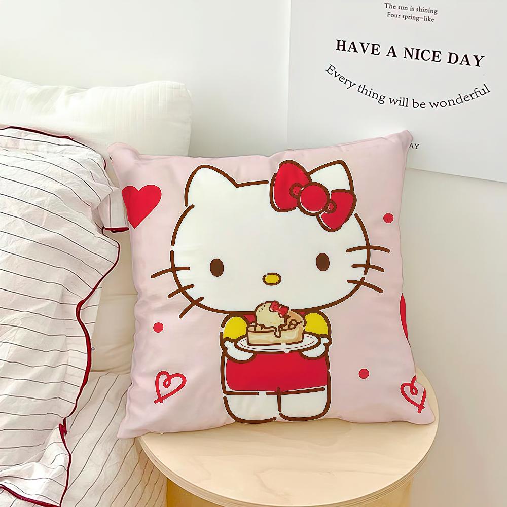 cartoon art cute cat h-HelloKitty SRO cushion cover soft Pillow Case for Sofa Living Room Home office Decor Protective Covers