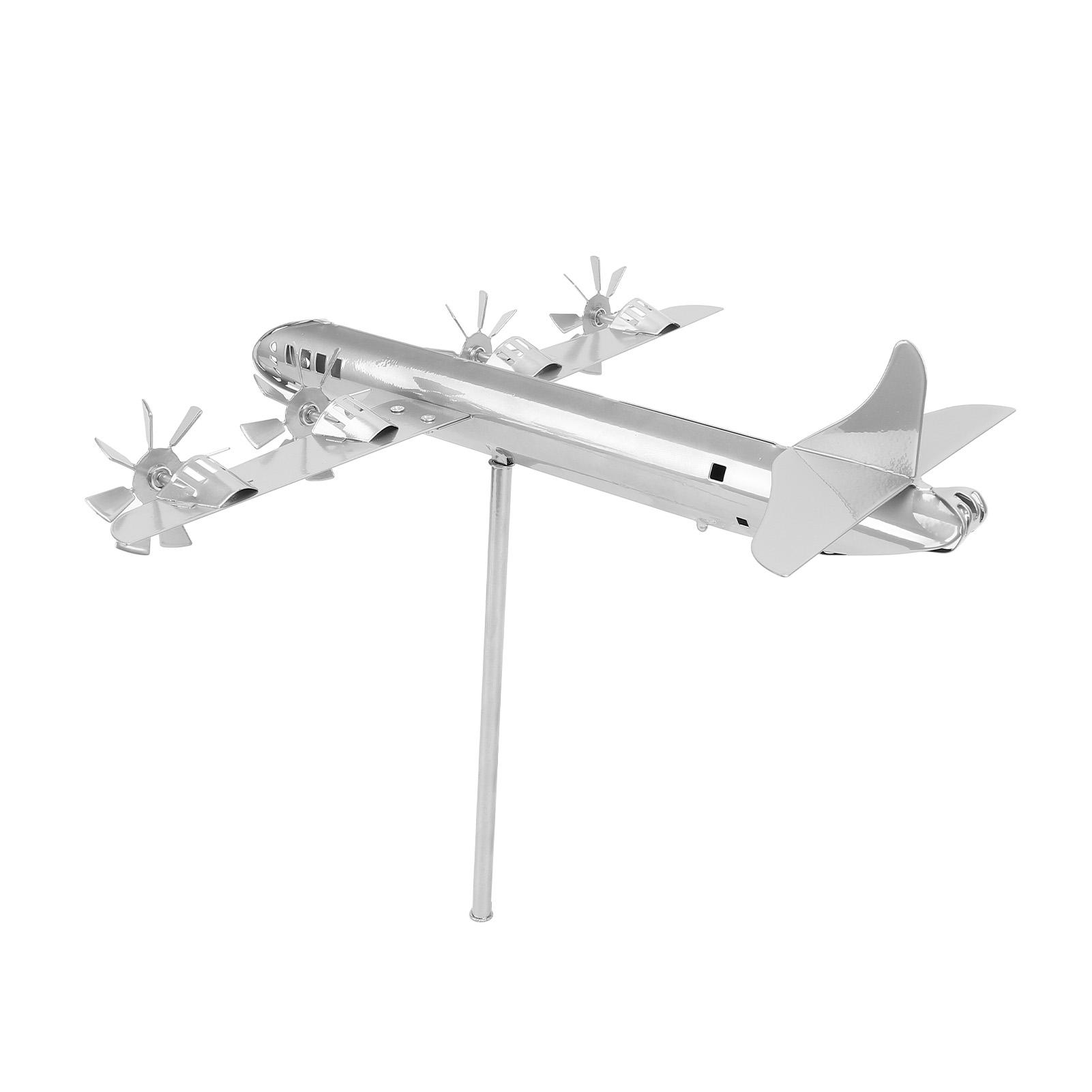Garden Airplane Windmill Iron Metal Aircraft Wind Spinner Decoration for Home Garden Yard Patio Outdoor Windmill Decor