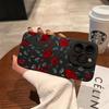 Retro Floral Rose Art Print Phone Case for iPhone 17 16 15 14 13 12 11 Series Pro Max Plus Double Layer Protection
