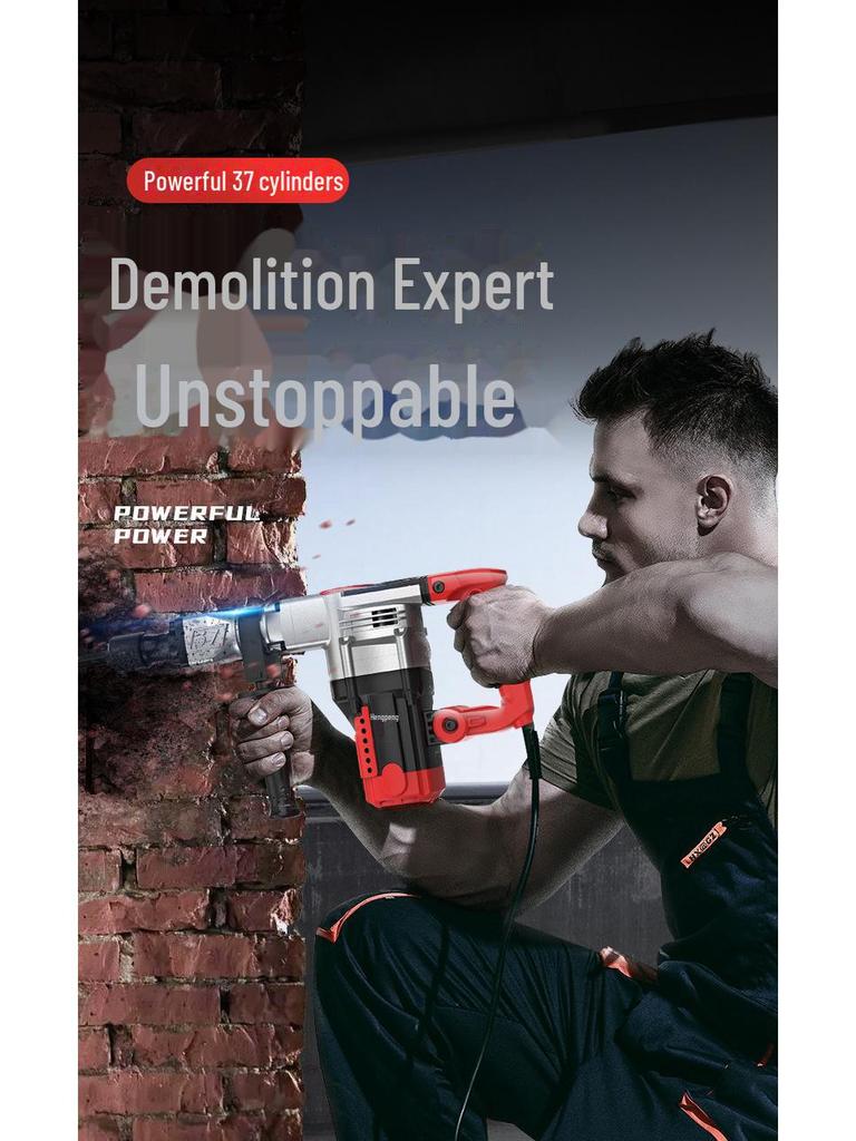 High-Power Heavy-Duty Electric Demolition Hammer for Concrete and Wall Crushing