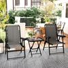 Three-Piece Garden Table and Chair Set - Dark Grey