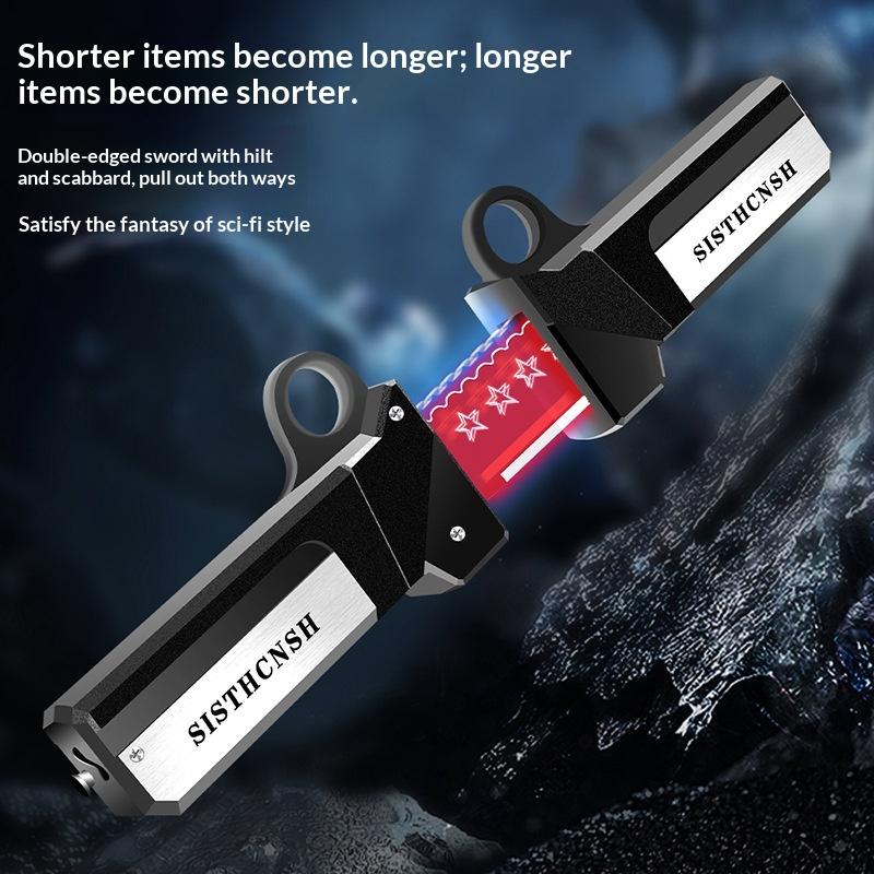 Unbranded Dual Edged Interchangeable Telescopic Lightsaber New Dual Color Lighting Swing To Release Blade Kids Cosplay Toy