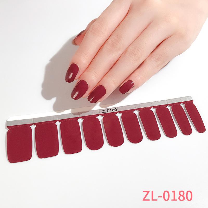 New 20 Nail Stickers Solid Color Nail Stickers Maternity Nail Stickers Fake Nails