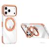 Transparent Shockproof Case With Magnetic Mount 360 Rotating Stand IPhone 16 Plus 17 Pro Max Compatible Models
