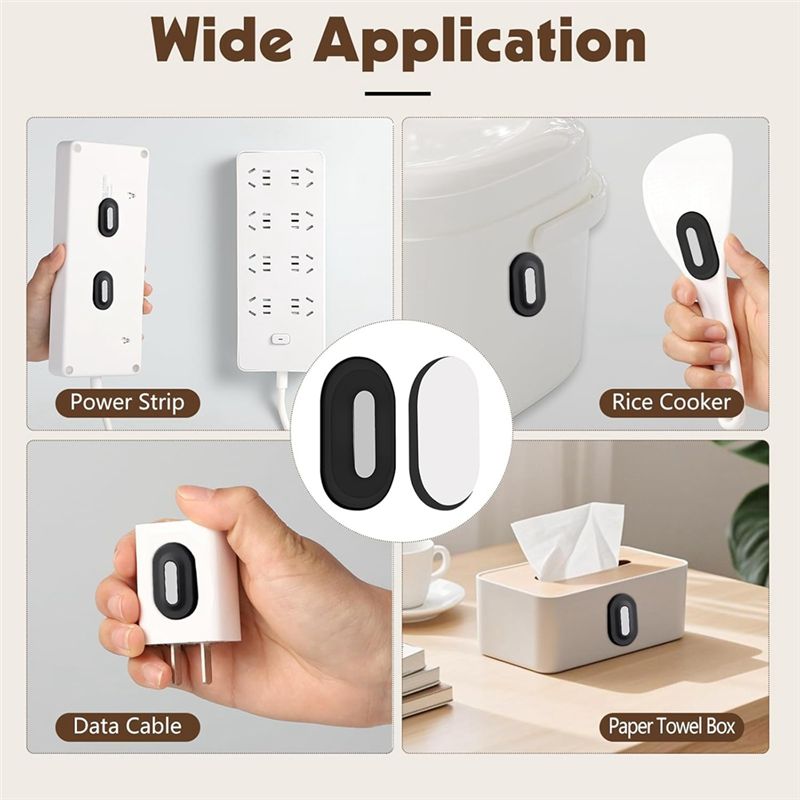 M-Modern-Self-Adhesive Magnetic Remote Control Holder Wall Mount 5 Pack No Drill Silicone Remote Organizer For Home