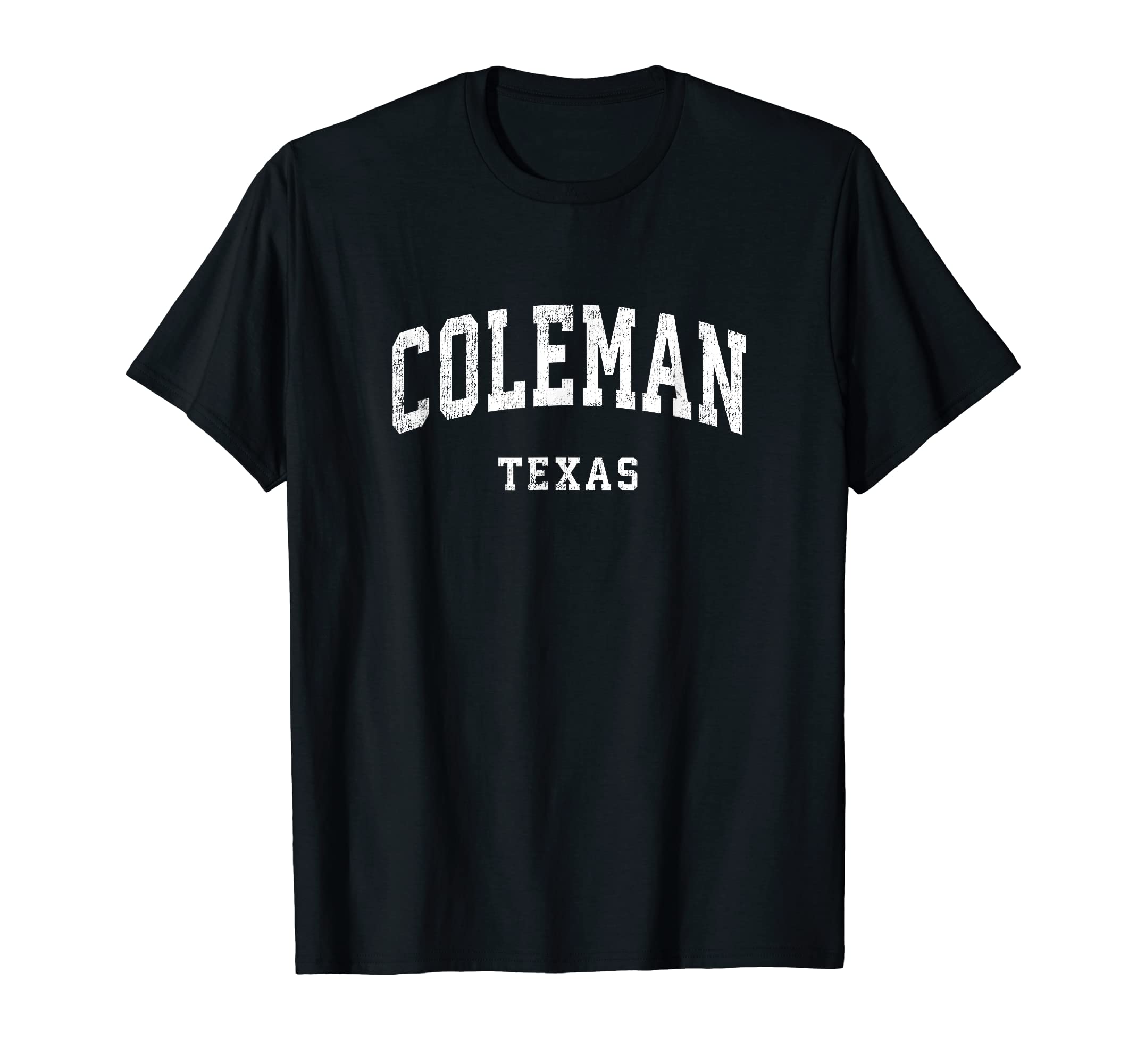 

Coleman Texas TX Vintage Athletic Sports Design T-Shirt чёрный
