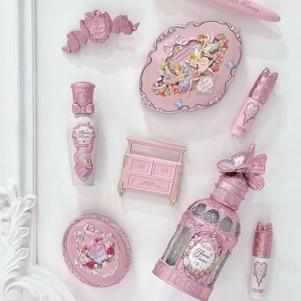 Flower Knows Refrigerator Stickers Midsummer Night Butterfly Cloud Pearl Shell Three-dimensional Exquisite Refrigerator Stickers