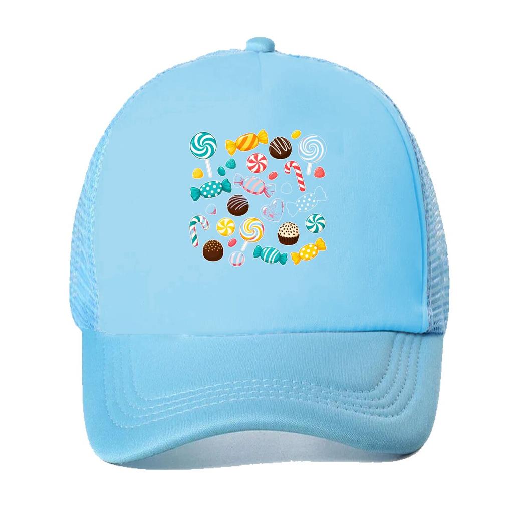 Playful Sweet Treats Sticker Collect Mesh Baseball Cap Hip Hop