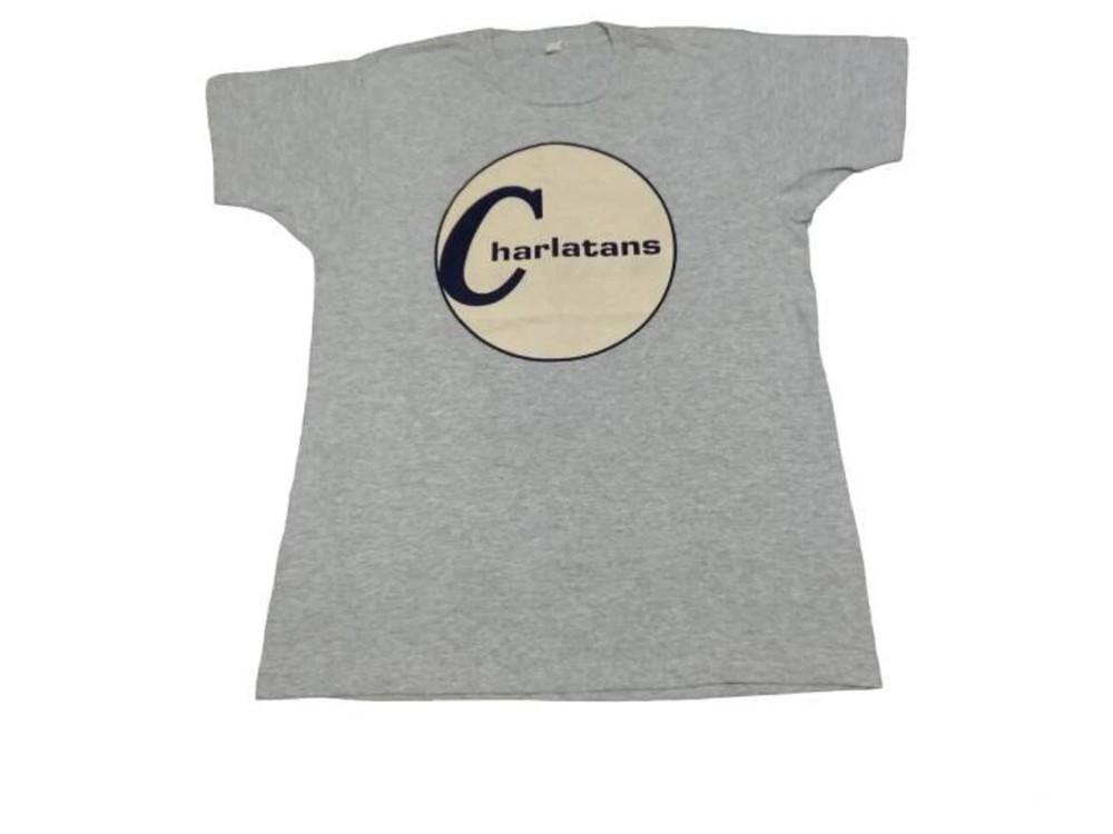 The Charlatans UK Band Circle Logo Grey Cotton T Shirt Full Size S-5XL Unisex T-Shirt S