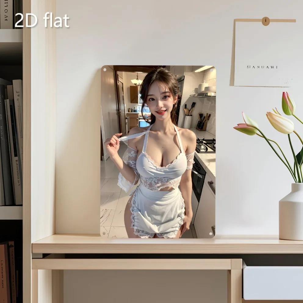 Metal Tin Sign Wall Art Decor - Pre-Drilled Weatherproof Iron Hanging Plaque for Kitchen Garden Indoor Outdoor Room Festival Dec