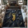 Juventus FC bedruckter Flanell-Teppich rutschfest weicher Polyester-Bodenbelag Indoor-Dekormatte für Schlafzimmer Wohnzimmer Sofa