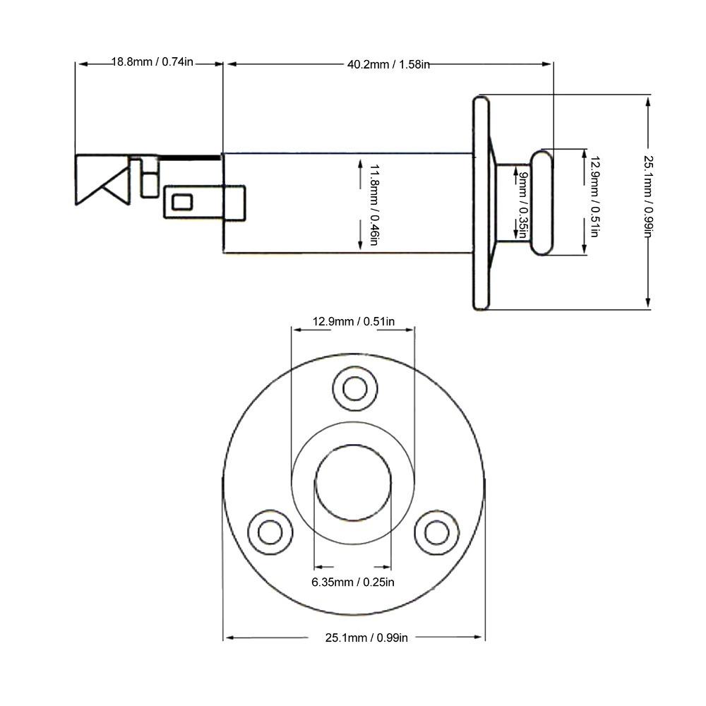 Metal Output Jack Socket 6.35mm Guitar Output Jack Endpin Output Jack Electric Guitar золотой
