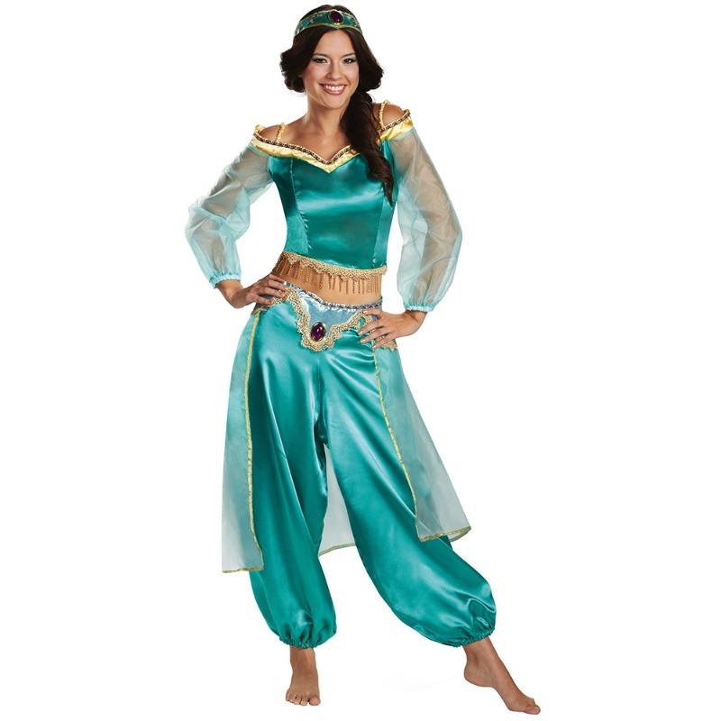 Halloween Search Banner Magic Lamp Jasmine Princess Dress Adult Belly Dance Cosplay Stage Costume