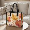 Fall Maple Leaves Print Tote Bag Lightweight Daily Use Shoulder Handbag For Women Casual Shopping Carry Purse