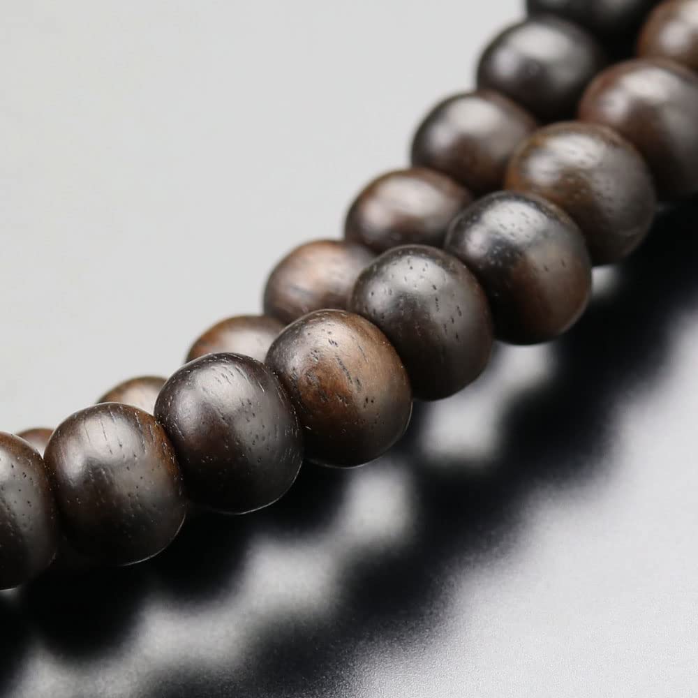 Shingon Sect Prayer Beads for Women 8 Inches Striped Ebony Sanskrit Tenbo Prayer Kyoto Prayer 8 Memorial Memorial My Own Prayer Beads Beads Bag