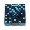 10pcs Game Dice 6 Sided 16mm Black Acrylic Dice Standard Colored Dots for Board Game Classroom Math Accesories